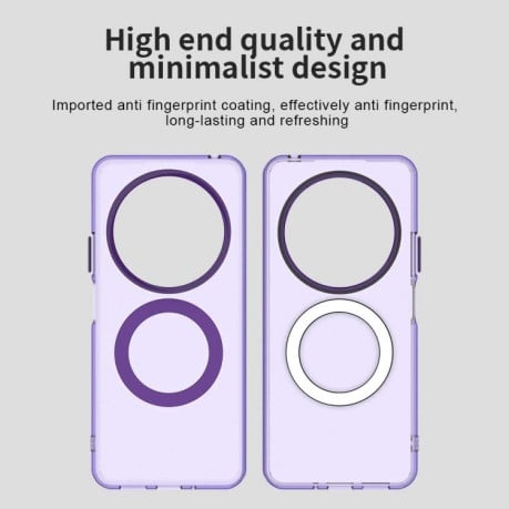 Протиударний чохол MagSafe Holder PC Hybrid для Xiaomi Redmi 14C 4G/Poco C75/Redmi A4 5G - фіолетовий