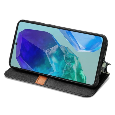 Чехол-книжка Cubic Grid для Samsung Galaxy A16 5G - черный