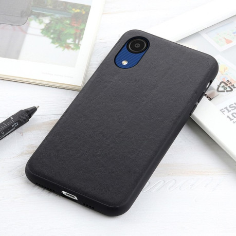 Противоударный чехол Sheep Texture для Samsung Galaxy A03 Core - черный
