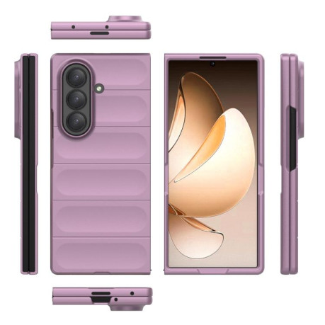 Силіконовий чохол Magic Flannel для Samsung Galaxy Fold 7 5G - фіолетовий