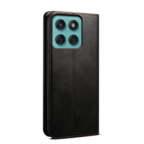 Чехол-книжка Simple Wax Crazy Horse для Motorola Moto G86 Power 5G - чорний