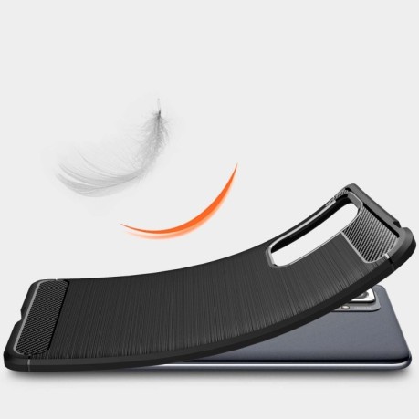 Чехол Brushed Texture Carbon Fiber на Xiaomi Redmi Note 10 Pro / Note 10 Pro Max - синий
