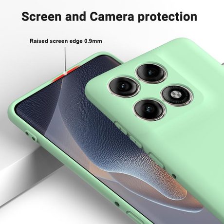 Силиконовый чехол Solid Color Liquid Silicone на Motorola Edge 70 Pro / 70 Pro+ — зелёный