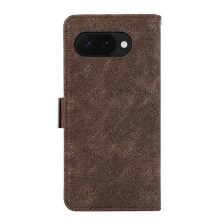 Чохол-книжка ABEEL Color Block Magnetic RFID Leather Google Pixel 9a - коричневий