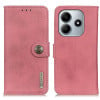 Чехол-книжка KHAZNEH Cowhide Texture на Xiaomi Redmi Note 14 4G 164.48mm - розовый