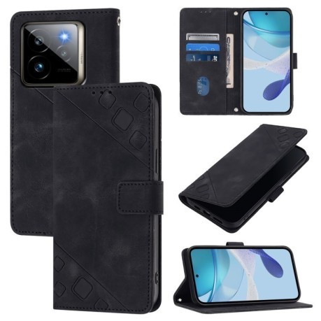 Чехол-книжка Skin-feel Embossed для Realme GT 7 Pro 5G - черный
