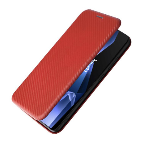 Чохол-книжка Carbon Fiber Texture на OnePlus 13R/Ace 5/Ace 5 Pro - коричневий