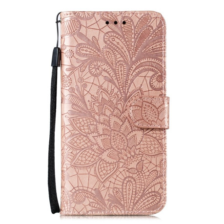 Чехол-книжка Lace Flower для Xiaomi Redmi Note 11 / Poco M4 Pro 5G - розовое золото