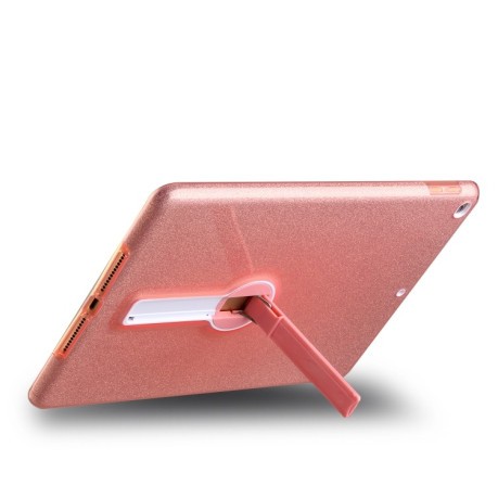 Противоударный чехол Glitter with Holder для  iPad 9.7 (2018) &amp; (2017) - розовое золото