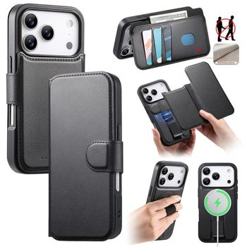 Чохол книжка Caseneo з магнітним хлястиком і MagSafe на iPhone 18 Pro Max / 17 Pro Max — чорний
