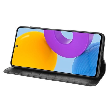 Чехол-книжка Magnetic Buckle Retro на Samsung Galaxy M52 5G - черный