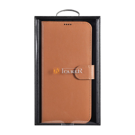 Чехол-книжка iCarer Haitang для Samsung Galaxy S22 Ultra - коричневый