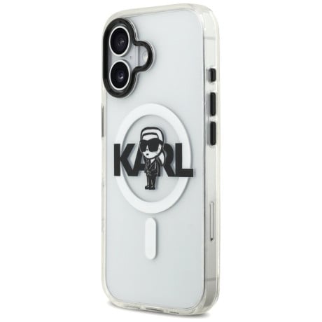 Оригинальный прозрачный чехол Karl Lagerfeld IML Karl Sketch Logo с MagSafe на iPhone 17 - Transparent