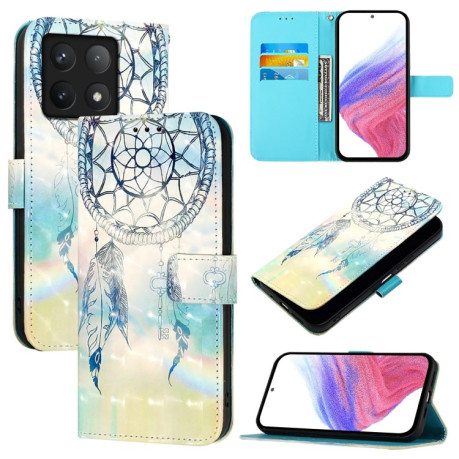 Чехол-книжка 3D Painting для Xiaomi 14T Pro - Dream Wind Chimes