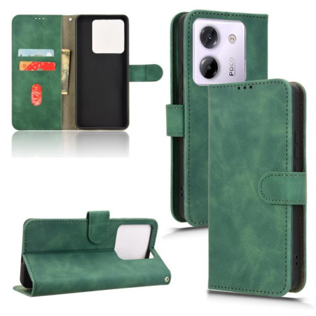 Чехол-книжка Retro Skin Feel Business Magnetic на Xiaomi Poco M7 Pro 5G - зеленый