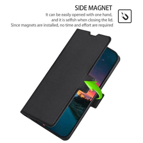 Чохол-книжка Voltage Side Buckle на Infinix Note Edge 5G — чорний