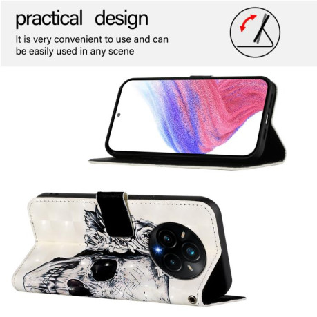 Чохол-книжка 3D Painting для Realme 14 Pro+ 5G - Skull