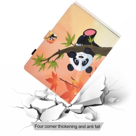 Чохол-книжка Colored Drawing Stitching на Pad Air 10.9 2022/2020 / Pro 11 2018 - Panda Orange (крапля)