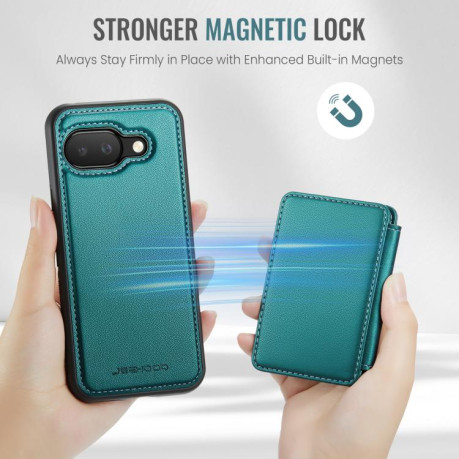 Чехол JEEHOOD J05 Business Magnetic Style RFID Leather для Google Pixel 9a - синий