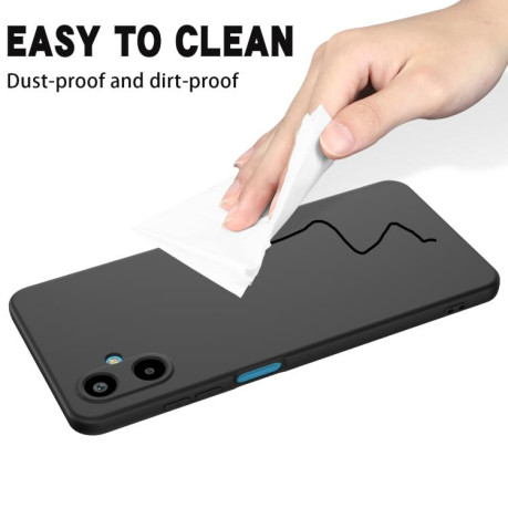 Силиконовый чехол Solid Color Liquid Silicone на Samsung Galaxy M06 / F06 5G - черный