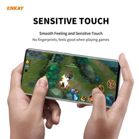 Защитное стекло ENKAY Hat-prince Full Glue 0.26mm 9H 3D на Samsung Galaxy S21 Ultra - черный