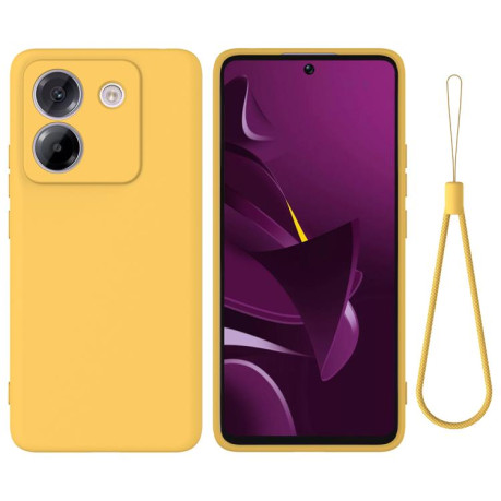 Силіконовий чохол Solid Color Liquid Silicone на Xiaomi Poco M7 Pro 5G - жовтий