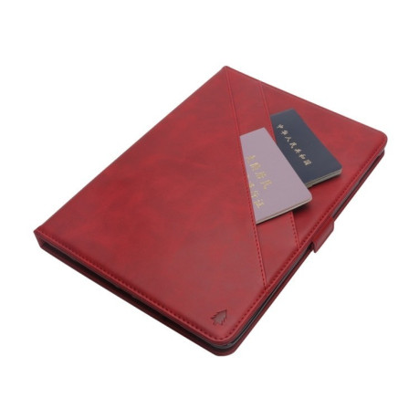 Кожаный чехол- книжка Double Holder на iPad Pro 12.9 inch 2018-красный