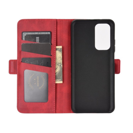 Чехол-книжка Dual-side Magnetic Buckle для Xiaomi Mi 10T / 10T Pro - красный