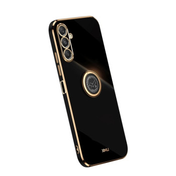 Чехол XINLI Straight Edge с держаталем-подставкой на Samsung Galaxy M34 5G - черный