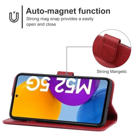 Чехол-книжка EsCase Leather для Samsung Galaxy M53 5G - красный