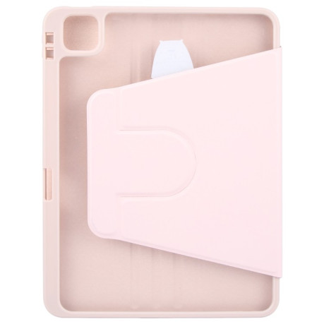 Чохол-книжка GEBEI Acrylic TPU 3-folding Rotating Smart Tablet Leather для iPad Pro 13 2024 - рожевий