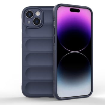 Силіконовий чохол Magic Flannel для iPhone 15 Plus - синій