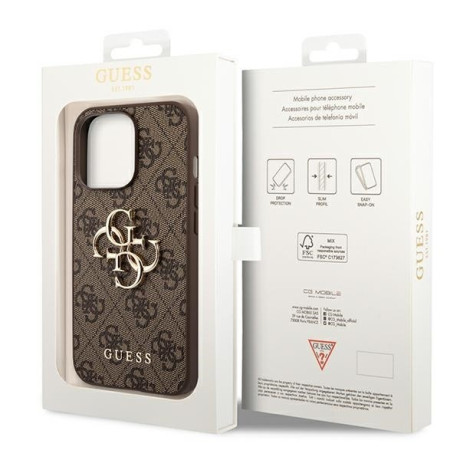Оригінальний чохол Guess 4G Big Metal Logo для iPhone 14 Pro Max - brown