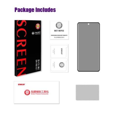Защитное стекло ENKAY Hat-Prince Heat Bending Privacy Screen для OnePlus 13