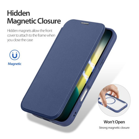 Чехол-книжка DUX DUCIS Skin X Pro Series Magsafe на iPhone Air - синий
