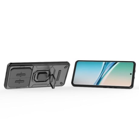 Противоударный чехол Sliding Camshield на Xiaomi Redmi Note 15 4G / 5G /Poco M8 164mm — чёрный
