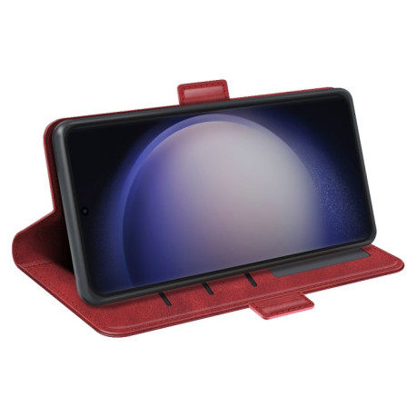 Чехол-книжка Dual-side Magnetic Buckle для Samsung Galaxy S24 Ultra 5G - красный