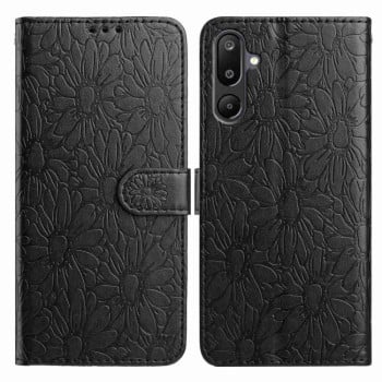 Чехол-книжка Daisy Embossed Leather для на Samsung Galaxy F16 5G / M16 5G - черный