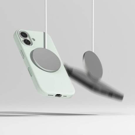 Оригинальный силиконовый чехол Ringke Silicone Magnetic с MagSafe на iPhone 17 Pro - Mint