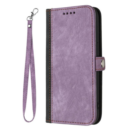 Чохол-книжка Side Buckle Double Fold Hand Strap Leather на OPPO Reno13 F/Reno13 FS - фіолетовий