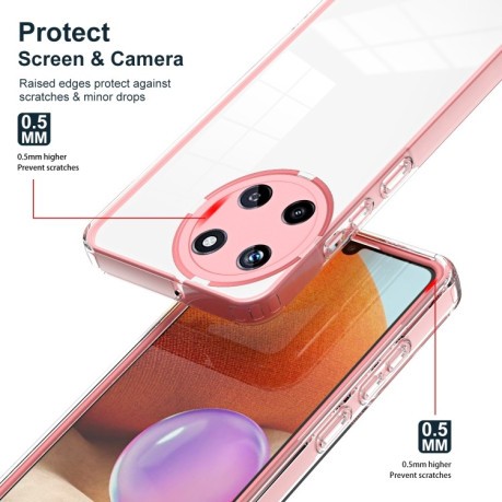 Противоударный чехол Clear Color Frame для Realme 11 - розовый