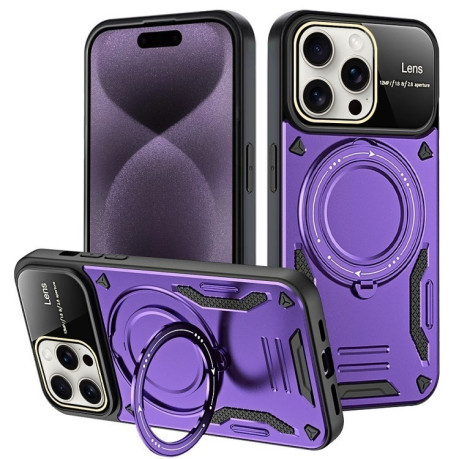 Протиударний чохол Large Window MagSafe Holder для iPhone 16 Pro Max - фіолетовий