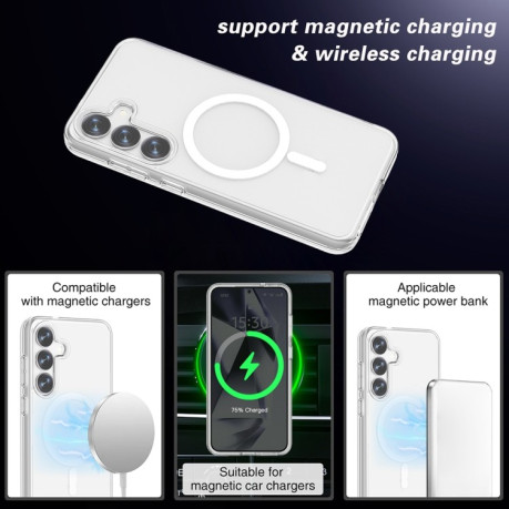 Протиударний чохол Terminator Style Transparent MagSafe Magnetic для Samsung Galaxy S25+ 5G - прозорий