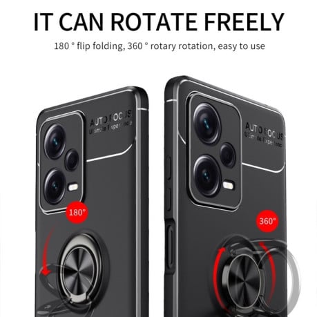 Ударозахисний чохол Metal Ring Holder 360 Degree Rotating на Xiaomi Redmi Note 12 Pro+ 5G - чорний