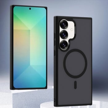 Чохол протиударний Transparent TPU Hybrid PC Magsafe для Samsung Galaxy S25+ 5G - чорний