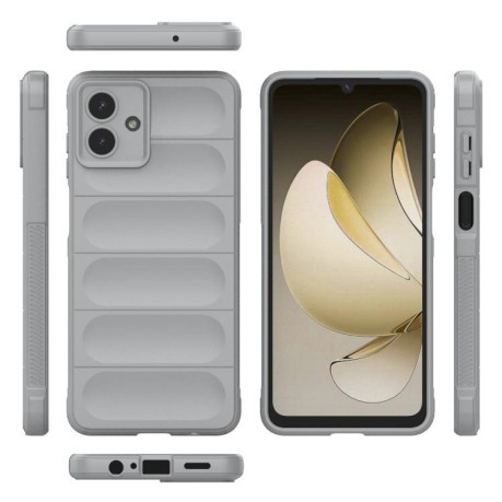 Силиконовый чехол Magic Flannel для Samsung Galaxy A07 4G - серый