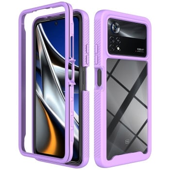 Противоударный чехол Starry Sky Series на Xiaomi Poco X4 Pro 5G - фиолетовый