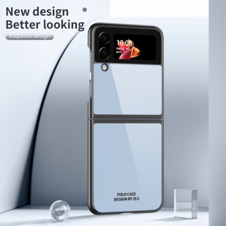 Противоударный чехол Electroplating для Samsung Galaxy Flip4 - черный