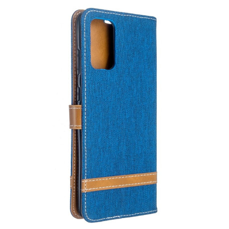 Чохол-книжка Color Matching Denim Texture на Samsung Galaxy S20+Plus -синій