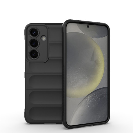 Силіконовий чохол Magic Flannel для Samsung Galaxy S25 5G - чорний